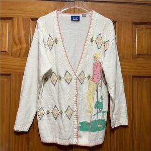 EP Pro Vintage Golf Motif Sweater Size Medium